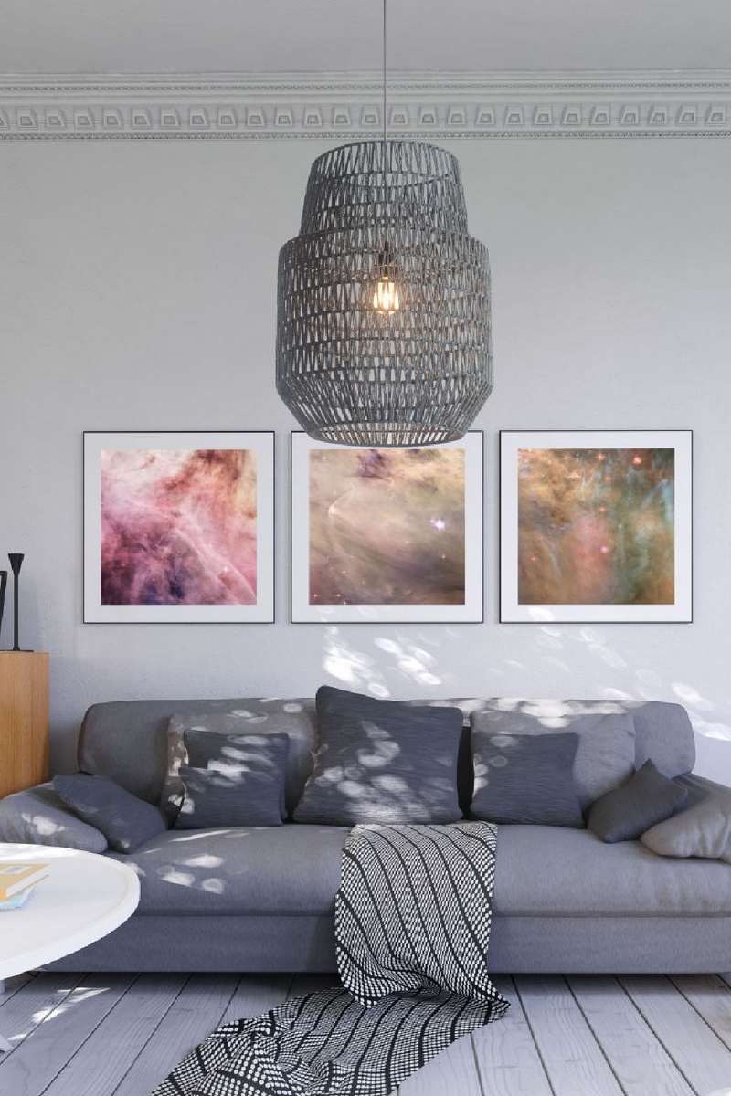 Gray Woven Pendant Lamp | OROA Modern Daydream | Italianfurniture.com