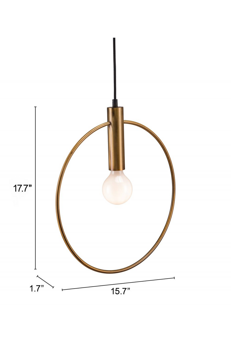 Brass Ring Pendant Lamp | OROA Modern Irenza | Oroatrade.com