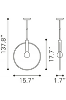 Brass Ring Pendant Lamp | OROA Modern Irenza | Oroatrade.com