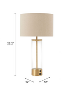 Beige Drum Shade Table Lamp | OROA Modern Boreal | Oroatrade.com