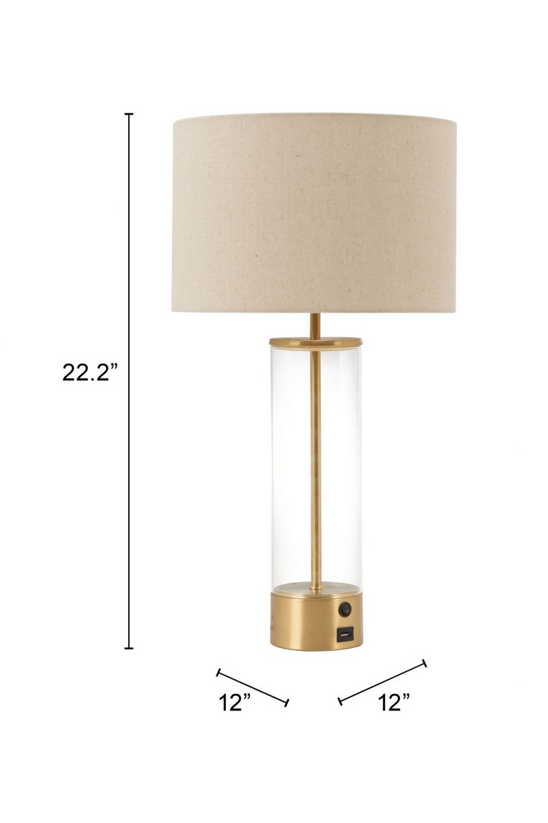 Beige Drum Shade Table Lamp | OROA Modern Boreal | Oroatrade.com
