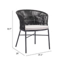 Contemporary Black Outdoor Dining Chairs (2) | OROA Modern | Oroatrade.com