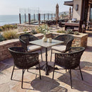 Contemporary Black Outdoor Dining Chairs (2) | OROA Modern | Oroatrade.com