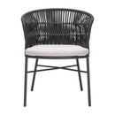 Contemporary Black Outdoor Dining Chairs (2) | OROA Modern | Oroatrade.com