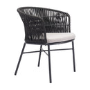 Contemporary Black Outdoor Dining Chairs (2) | OROA Modern | Oroatrade.com