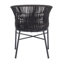 Contemporary Black Outdoor Dining Chairs (2) | OROA Modern | Oroatrade.com
