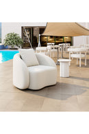 Beige Upholstered Outdoor Accent Chair | OROA Modern Sunny Isles | Oroatrade.com