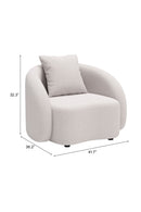 Beige Upholstered Outdoor Accent Chair | OROA Modern Sunny Isles | Oroatrade.com