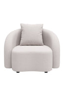 Beige Upholstered Outdoor Accent Chair | OROA Modern Sunny Isles | Oroatrade.com