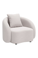 Beige Upholstered Outdoor Accent Chair | OROA Modern Sunny Isles | Oroatrade.com