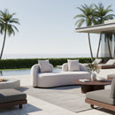 Beige Freeform Outdoor Loveseat | OROA Modern Sunny Isles | Oroatrade.com