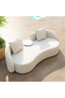 Beige Freeform Outdoor Loveseat | OROA Modern Sunny Isles | Oroatrade.com