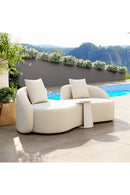Beige Freeform Outdoor Loveseat | OROA Modern Sunny Isles | Oroatrade.com