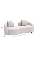 Beige Freeform Outdoor Loveseat | OROA Modern Sunny Isles | Oroatrade.com