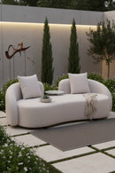 Beige Freeform Outdoor Loveseat | OROA Modern Sunny Isles | Oroatrade.com