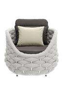 Gray Padded Outdoor Accent Chair | OROA Modern Coral Reef | Oroatrade.com