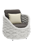 Gray Padded Outdoor Accent Chair | OROA Modern Coral Reef | Oroatrade.com