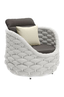 Gray Padded Outdoor Accent Chair | OROA Modern Coral Reef | Oroatrade.com
