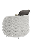 Gray Padded Outdoor Accent Chair | OROA Modern Coral Reef | Oroatrade.com