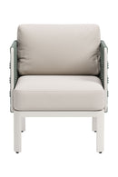 White Olefin Outdoor Lounge Armchair | OROA Modern Bridgehampton | Oroatrade.com