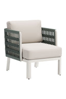 White Olefin Outdoor Lounge Armchair | OROA Modern Bridgehampton | Oroatrade.com