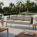 White Olefin Outdoor Sofa | OROA Modern Bridgehampton