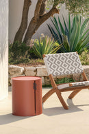 Brown Aluminum Outdoor Side Table | OROA Modern Bayu | Oroatrade.com