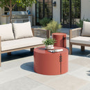 Brown Aluminum Outdoor Coffee Table | OROA Modern Bayu