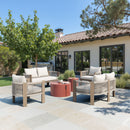 Brown Aluminum Outdoor Coffee Table | OROA Modern Bayu