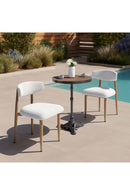 White Padded Outdoor Dining Chair | OROA Modern Bege | Oroatrade.com