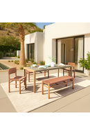 Rattan Look Outdoor Bench | OROA Modern Iska | Oroatrade.com