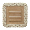 White Woven Square Outdoor Coffee Table | OROA Modern Antul
