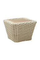 White Woven Square Outdoor Coffee Table | OROA Modern Antul | Oroatrade.com