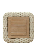 White Woven Square Outdoor Coffee Table | OROA Modern Antul | Oroatrade.com