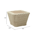White Woven Square Outdoor Coffee Table | OROA Modern Antul