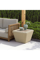 White Woven Square Outdoor Coffee Table | OROA Modern Antul | Oroatrade.com