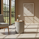 Gray Terrazzo Outdoor Side Table | OROA Modern Biban