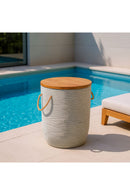 Gray Terrazzo Outdoor Side Table | OROA Modern Biban | Oroatrade.com