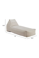 Beige Olefin Outdoor Chaise Lounge | OROA Modern Kalm | Oroatrade.com