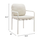 Beige Upholstered Outdoor Dining Chairs (2) | OROA Modern Aite | Oroatrade.com