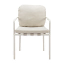 Beige Upholstered Outdoor Dining Chairs (2) | OROA Modern Aite | Oroatrade.com