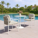 Beige Upholstered Outdoor Dining Chairs (2) | OROA Modern Aite | Oroatrade.com