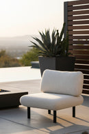 Beige Olefin Outdoor Accent Chair | OROA Modern Aperto | Oroatrade.com