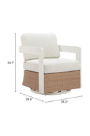 Brown Base Outdoor Swivel Chair | OROA Modern Gelo | Oroatrade.com