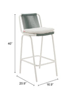 Green Outdoor Bar Stool Set (2) | OROA Modern Luft | Oroatrade.com