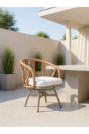 Rattan Weave Swivel Outdoor Dining Chair | OROA Modern Safal | Oroatrade.com