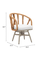 Rattan Weave Swivel Outdoor Dining Chair | OROA Modern Safal | Oroatrade.com