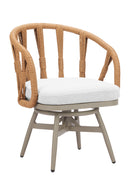 Rattan Weave Swivel Outdoor Dining Chair | OROA Modern Safal | Oroatrade.com