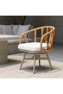 Rattan Weave Swivel Outdoor Dining Chair | OROA Modern Safal | Oroatrade.com