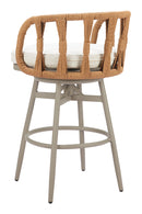 Rattan Weave Swivel Bar Stool | OROA Modern Safal
